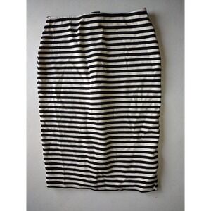Y2K Abercrombie Fitch Black White Stripe Pencil Skirt Midi Full Zip Size M